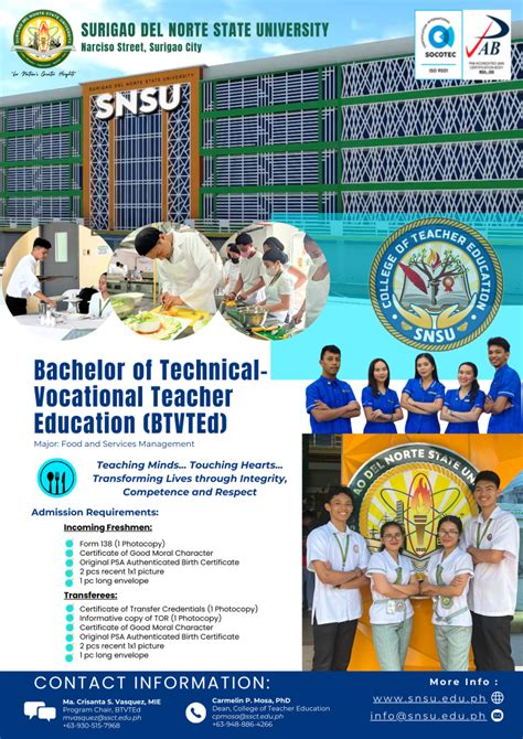 surigao del norte state university courses offered|College of Teacher Education – Surigao del Norte State University.